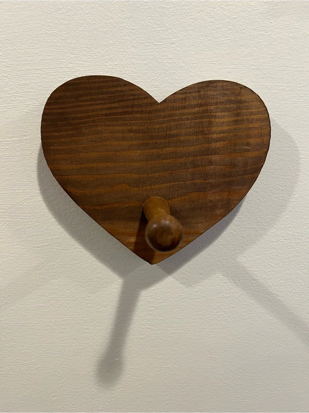Vintage Wooden Heart Wall Hook